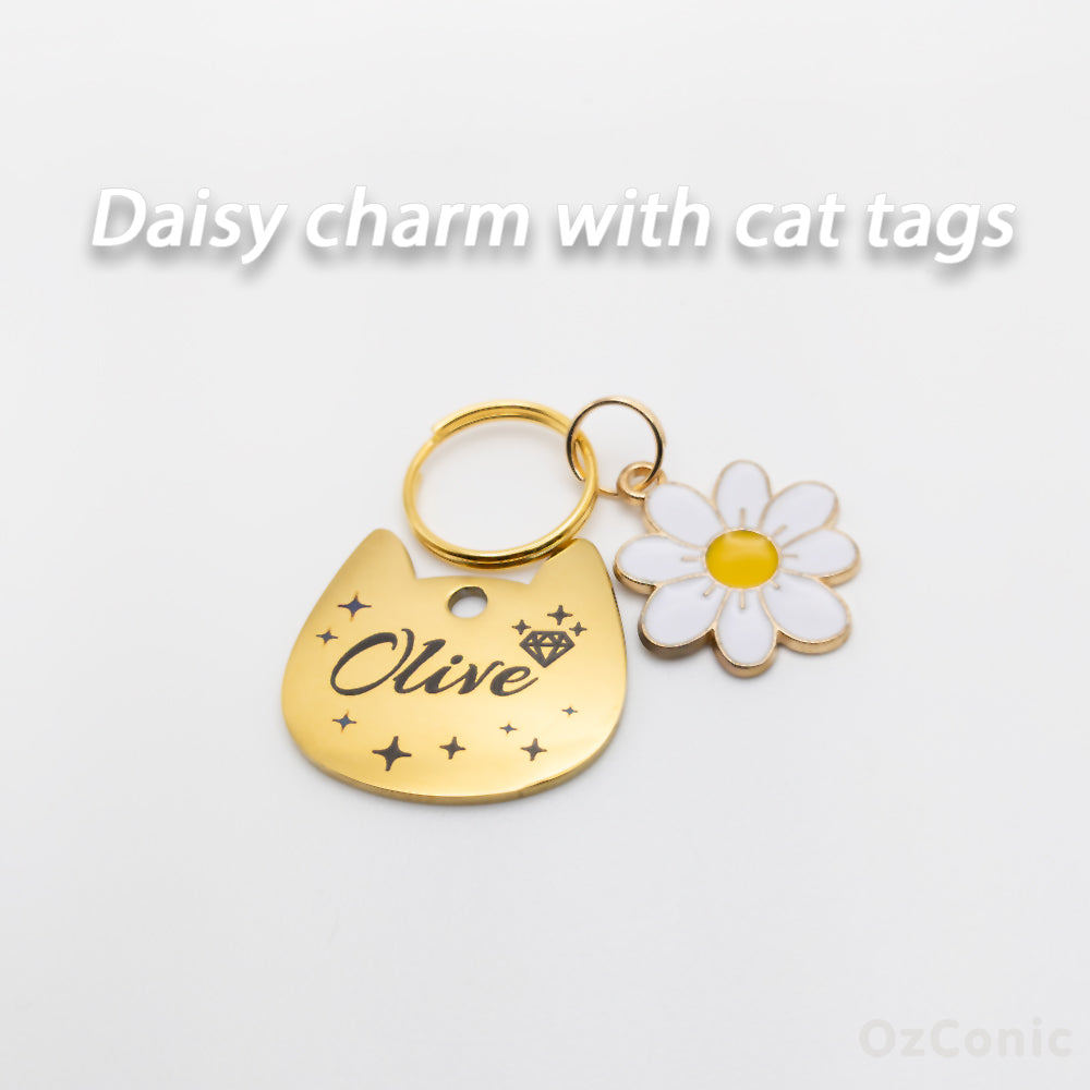 Daisy charm for cat, dog, necklace, earring, keychain or other accessories *Free shipping*