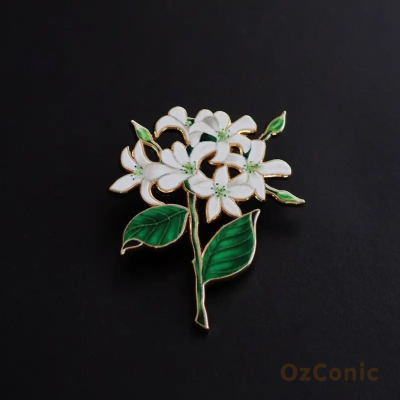 Elegant Jasmine Flower Brooch