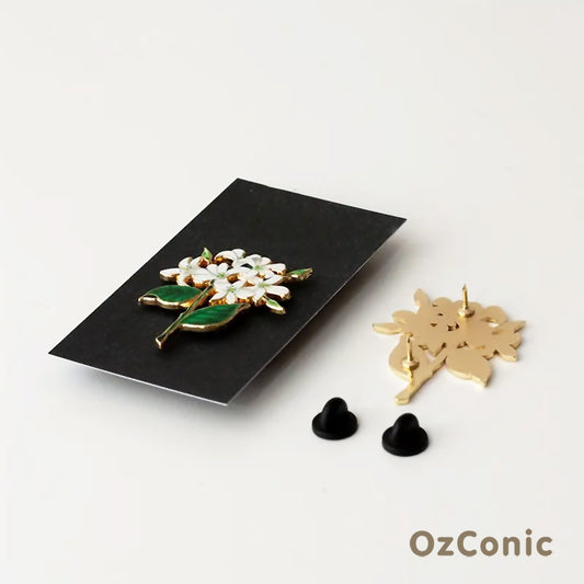 Elegant Jasmine Flower Brooch