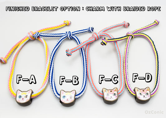 Cute Burnished Brass Cat Charm - Bracelet