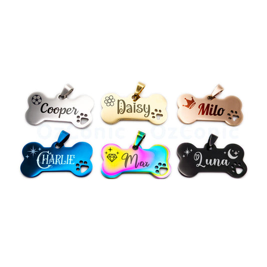 Personalized Bone Shape Tag for Dog 4