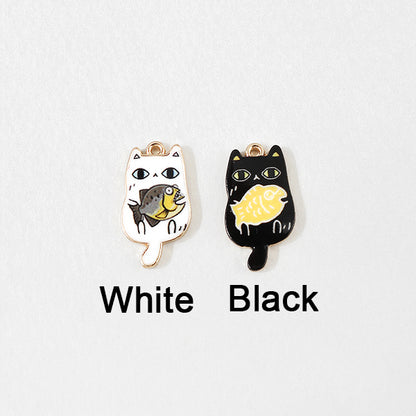 Cat Holding Fish Pendant * Free Shipping *