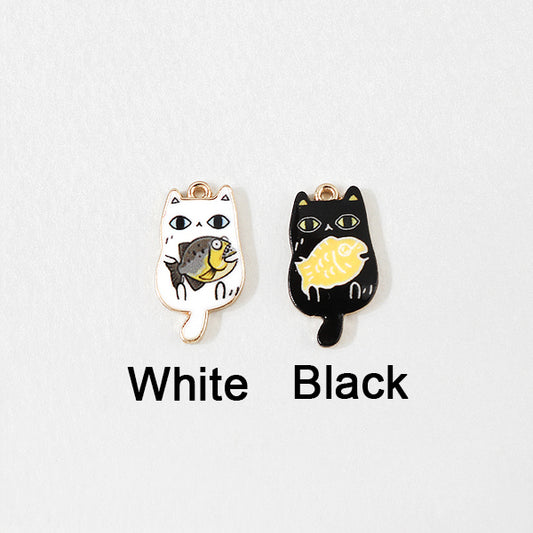 Cat Holding Fish Pendant * Free Shipping *