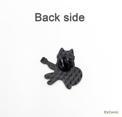 Cute Rockin' Guitar Kitty Brooch
