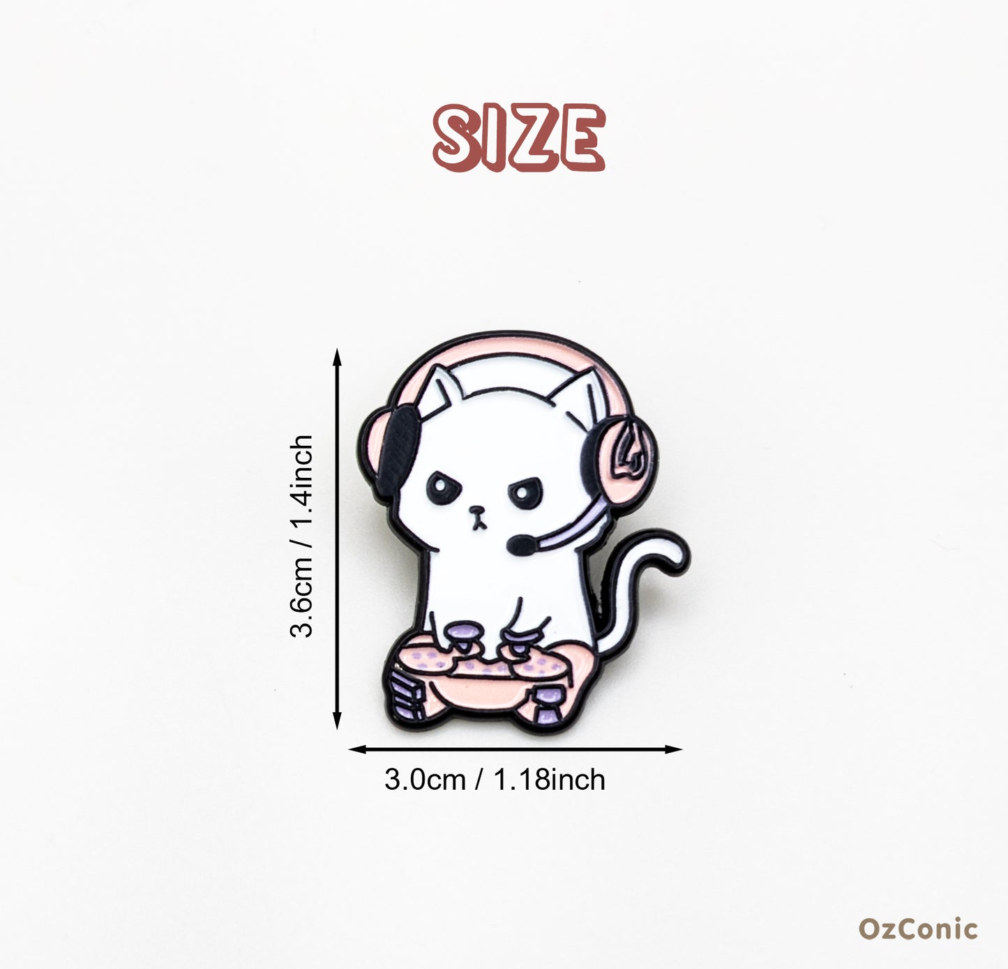 Cute Game Live-Streamer  Kitty Brooch