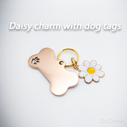 Daisy charm for cat, dog, necklace, earring, keychain or other accessories *Free shipping*