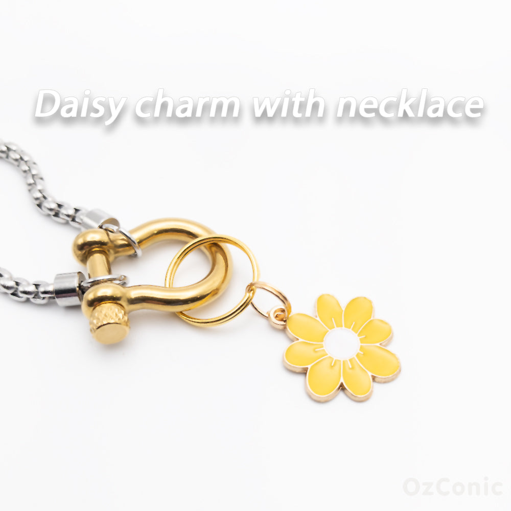 Daisy charm for cat, dog, necklace, earring, keychain or other accessories *Free shipping*