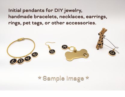 A-Z Alphabet Charms, Initial Letter Pendants for DIY