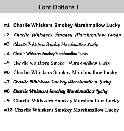 Personalized Cat Faced Black Charm: Engraved Stainless Steel Tag or Earring