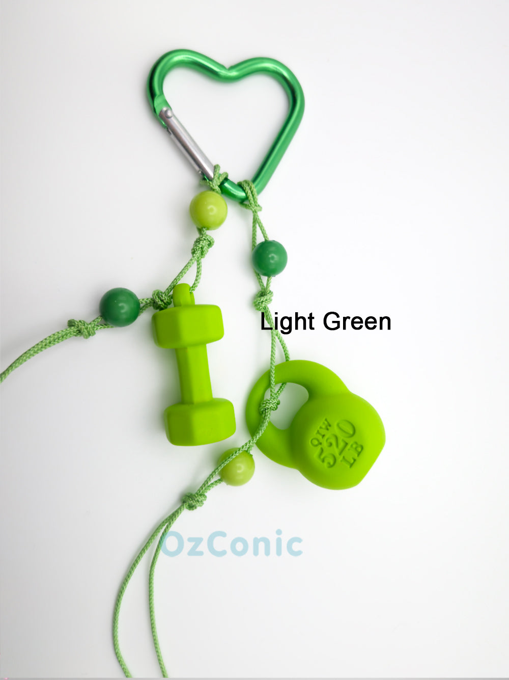 Healthy Pink, Green, Blue Color Kettlebell &Dumbbell Keychain