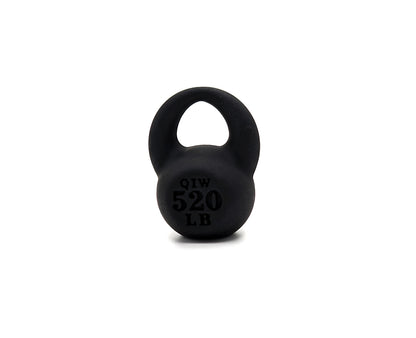 Black kettlebell with '520 LB' 