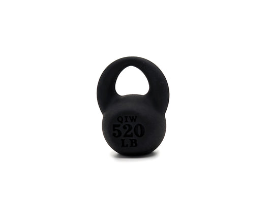 Black kettlebell with '520 LB' 