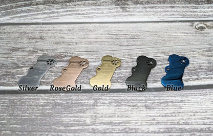 Personalized Bone Shape Pet ID Tag: Laser Engraved Stainless Steel Charm 4cm Medium Size