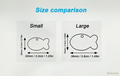 Personalized Cute Fish Shaped Charm Tag Pendant for You or Your Furry Friend