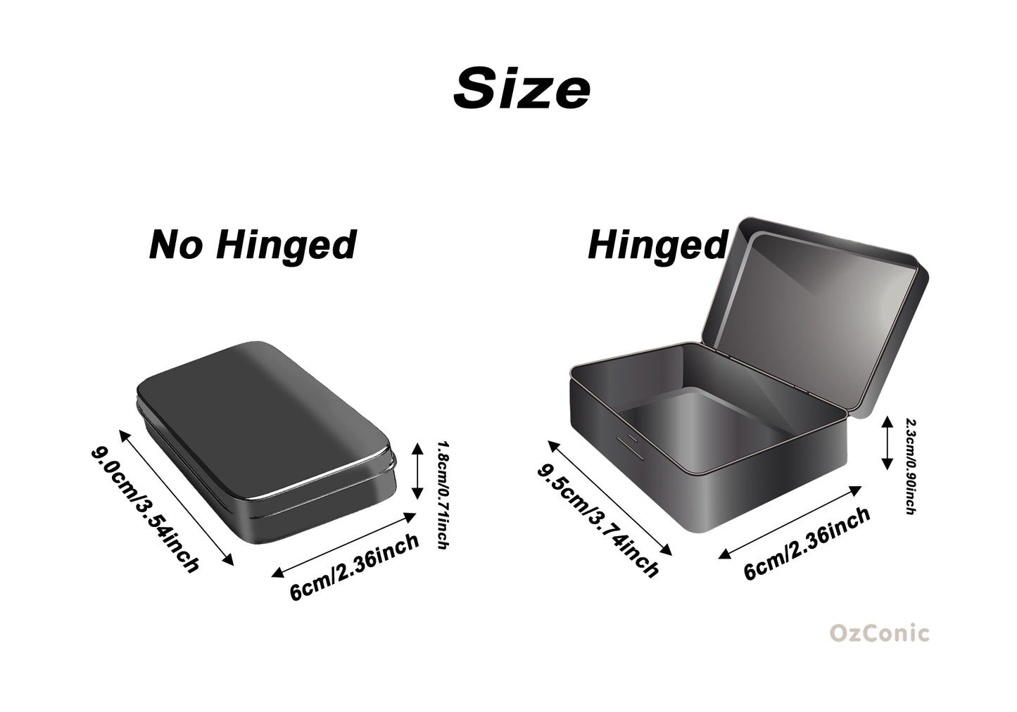 Portable Metal Storage Box And Cute cat and canned sardines Laser Engraved