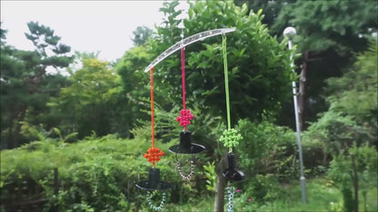 Handmade Korean Triple Gat Knot Mobile Suncatcher