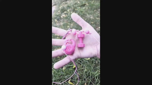 OzConic Colorful dumbbell-shaped keychains 