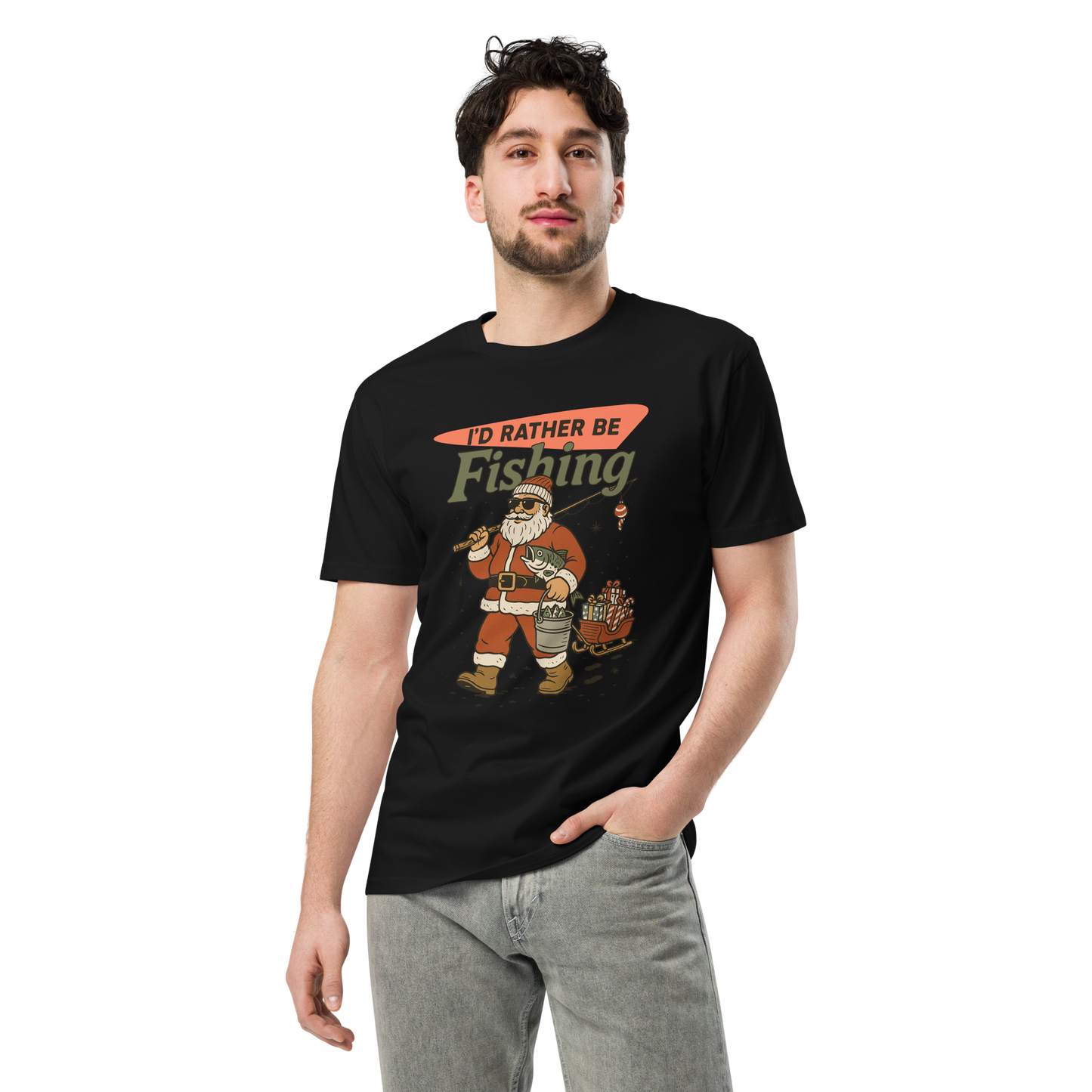 I'd rather be fishing Unisex premium t-shirt *Free Shipping*